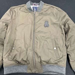 Psycho bunny bomber jacket olive green medium